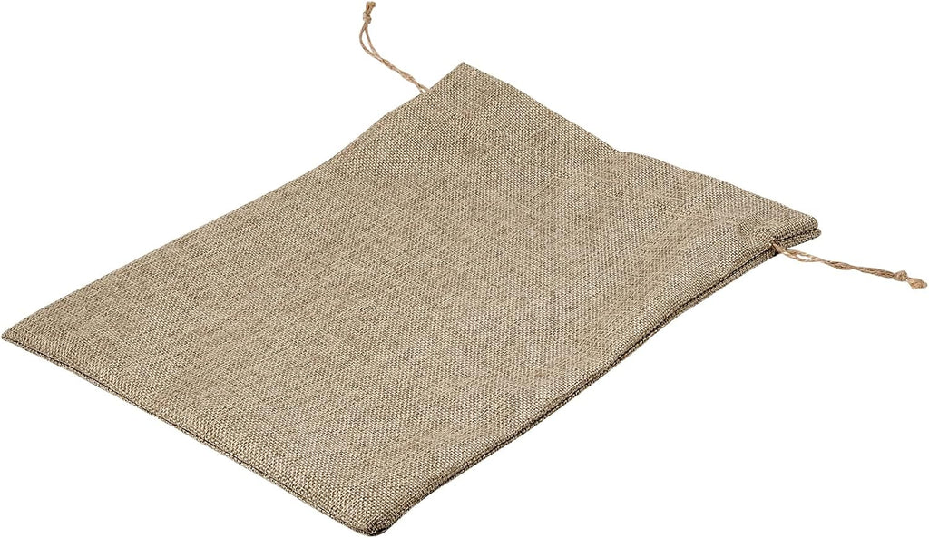 mouyat 30 pcs 10 x 14 inch burlap, side view