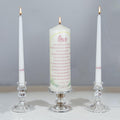 Unity Candle with Holder,Unity Candles for Wedding,Unity Candles,Wedding Candles for Ceremony witih 6.4FT Ribbon,Suitable for Weddings,Anniversaries or Special Events