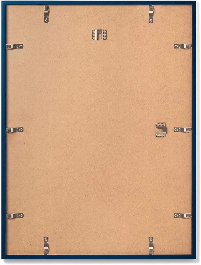 Opposite Wall - 20x28 in, 50x70 cm - Real Wood Blue Picture Frame - Lightweight, Versatile & Shatterproof - Wall Hanging Poster or Photo Frame - Wall Decor for Office, Gallery & Home