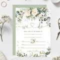 Whaline 25 Sets Greenery Floral Wedding Invitation with Envelopes Stickers Eucalyptus Leaves Fill in Blank Invites Cards for Bridal Shower, 5 x 7 Inch