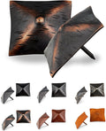 50 Pack 2" Square Head Iron Clavos Decorative Nails – Oil Rubbed Bronze – Handmade Rustic Square Fasteners for Farmhouse Shutters, Barn Doors, Shutters, and Gates – Ornamental Wood Accent