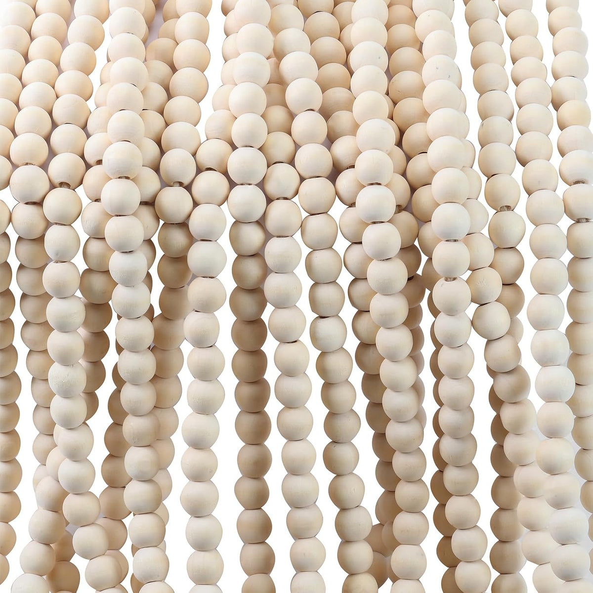 48ft extra long christmas wood bead garland for, main product view