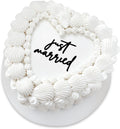 Acrylic Wedding Cake Topper - Elegant Vintage Heart Design for Bride & Groom - Just Married Cake Decor, Funny Wedding Cake Decoration (Just Married)