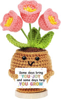 Hoedia Handmade Positive Flower Crochet - Inspirational Gift for Women Coworkers Teens Friend Sister - Cute Cheer Up Mother’s Day Easter,Birthday,Retirement,Goodbye Gifts