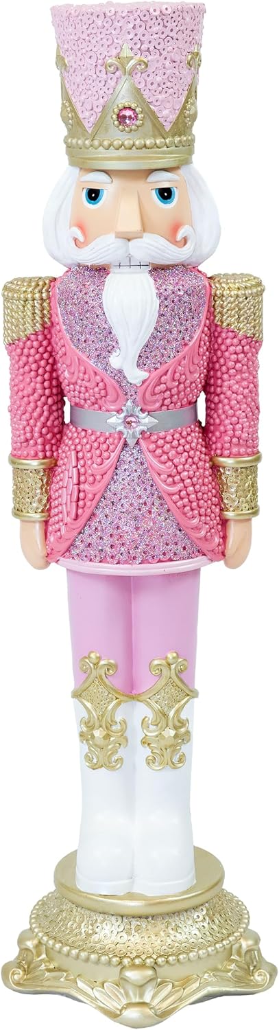 sunnydaze kenneth the princely 3ft nutcracker statue, christmas, main product view