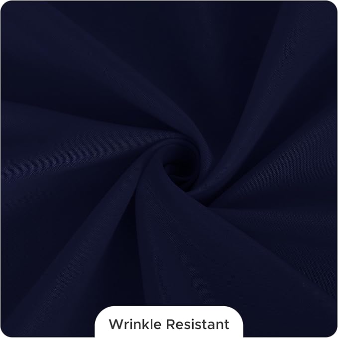 Fitable 8 Pack Table Cloth Rectangle Table: Stain and Wrinkle Resistant Tablecloth Rectangular, Washable Polyester Tablecloths for Wedding Party Dining Banquet Event Catering(Navy, 70x108 Inch)