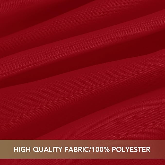 sancua Christmas Red Square Tablecloths 60x60 Inch, 2 Pack - Fabric Table Cloth for Square or Round Tables, Washable Polyester Table Cover for Dinner, Holiday Party, Decorative Display Tables