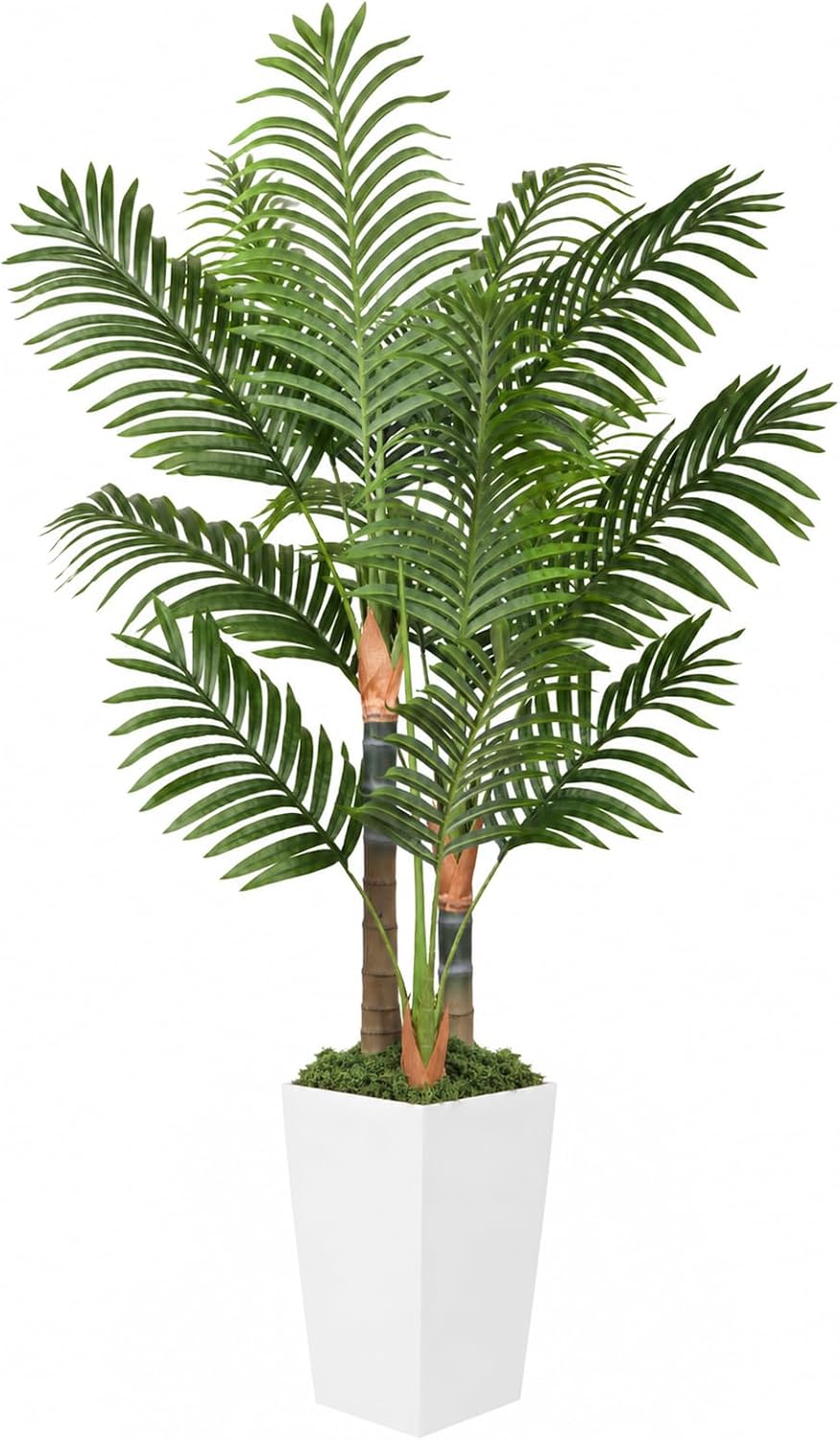 5ft artificial palm tree indoor plant，triple faux tropical, main product view
