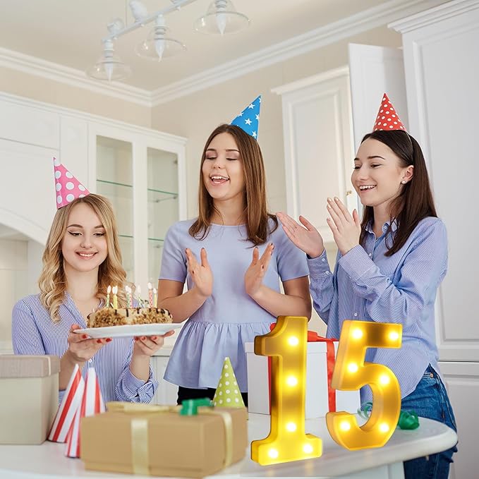 15th Birthday Decorations For Girls and Boys,15 Light Up Numbers Quinceanera Decorations,Numero 15 Decoracion Para Quinceanera,Centros De Mesa De 15 Anos,Arreglos De Mesa Para 15 Anos