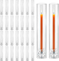 30 Pack Glass Hurricane Candle Holders 12.6" Open Ended Candlestick Holder Tubes Clear Bottomless Cylinders Suitable Taper LED Candles for Wedding Party Christmas Table Centerpiece Decor