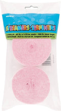 Unique Crepe Streamer 81 Feet 2/Pkg-Pastel Pink