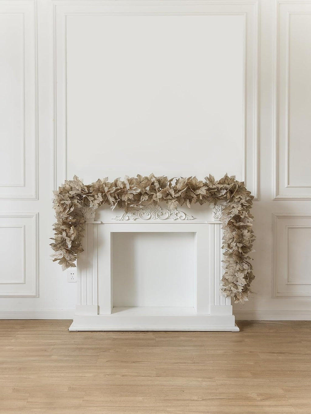 beige fall maple leaves garland, 5.6ft artificial maple, package contents