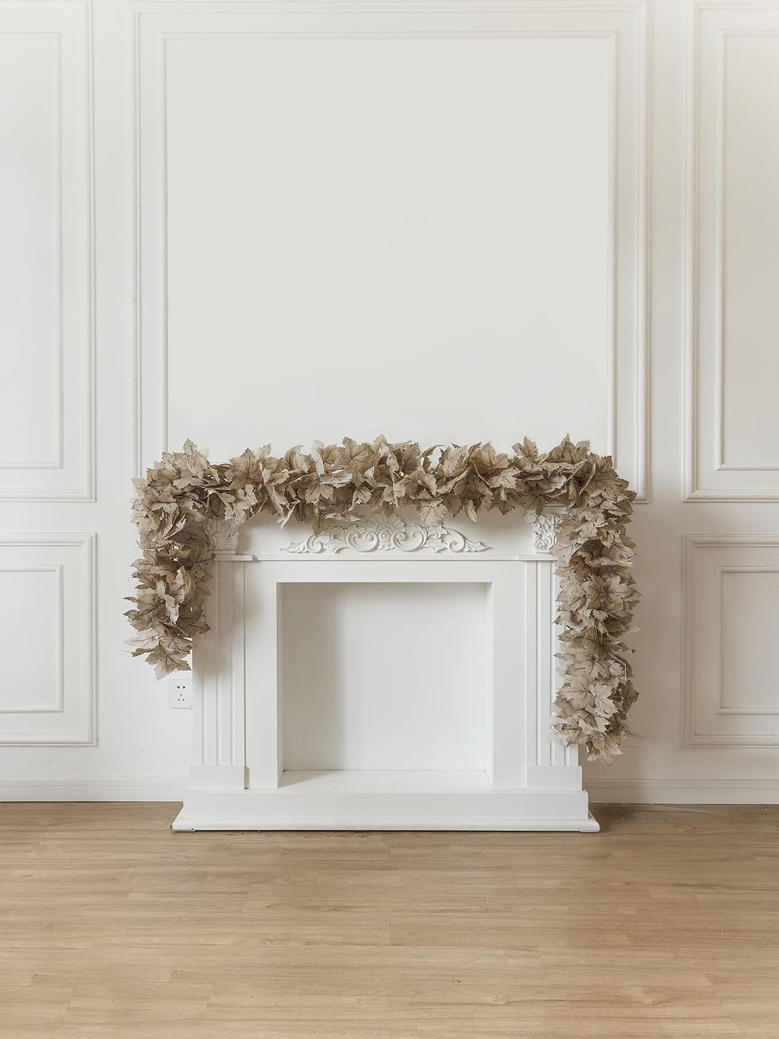 beige fall maple leaves garland, 5.6ft artificial maple, package contents