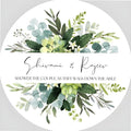 Custom Stickers for Weddings, Birthdays & Businesses - Personalized Labels with Your Logo - Waterproof, Fade and Heat Resistant - Pack of 100-1000 (Wreath Q, 3 Inch)
