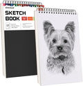 Professional Drawing Supplies for Sketch, Charcoal, Colored, Graphite, Pastel Pencils & Sticks. Soucolor 2-Pack 9" x 12" Sketch Book, 200 Sheets Spiral Bound 68lb/100gsm Paper for Kids Adults Artists