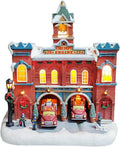 moments in time vintage fire department christmas village, main product view