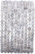Faceted Natural Spectrolite Stone Round Loose Semi Gemstone Beads for Jewelry Making 3-3.5mm 38cm