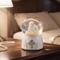 Jesus Loves Me Snow Globe, Jesus White Lamb Baptism Music Box, Religious Gift for Pastors Girls Wife Girlfriends Friends Easter Birthday Present