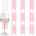 woric 60 PCS Mini Pink Bows 2.5" Premade Twist Tie Bows for Crafts | Pink Satin Ribbon for Treat Bags Cake Baking Gift Wrapping Wedding Birthday Baby Shower Party Favors