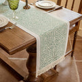 Table Runner 48 Inches Long,Waterproof Boho Table Runner with Tassel Fringe,Table Runners for Party Coffee Table