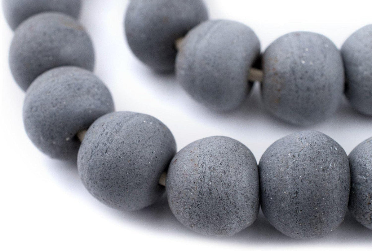 jumbo recycled glass beads, 21–25mm – african sea, main product view
