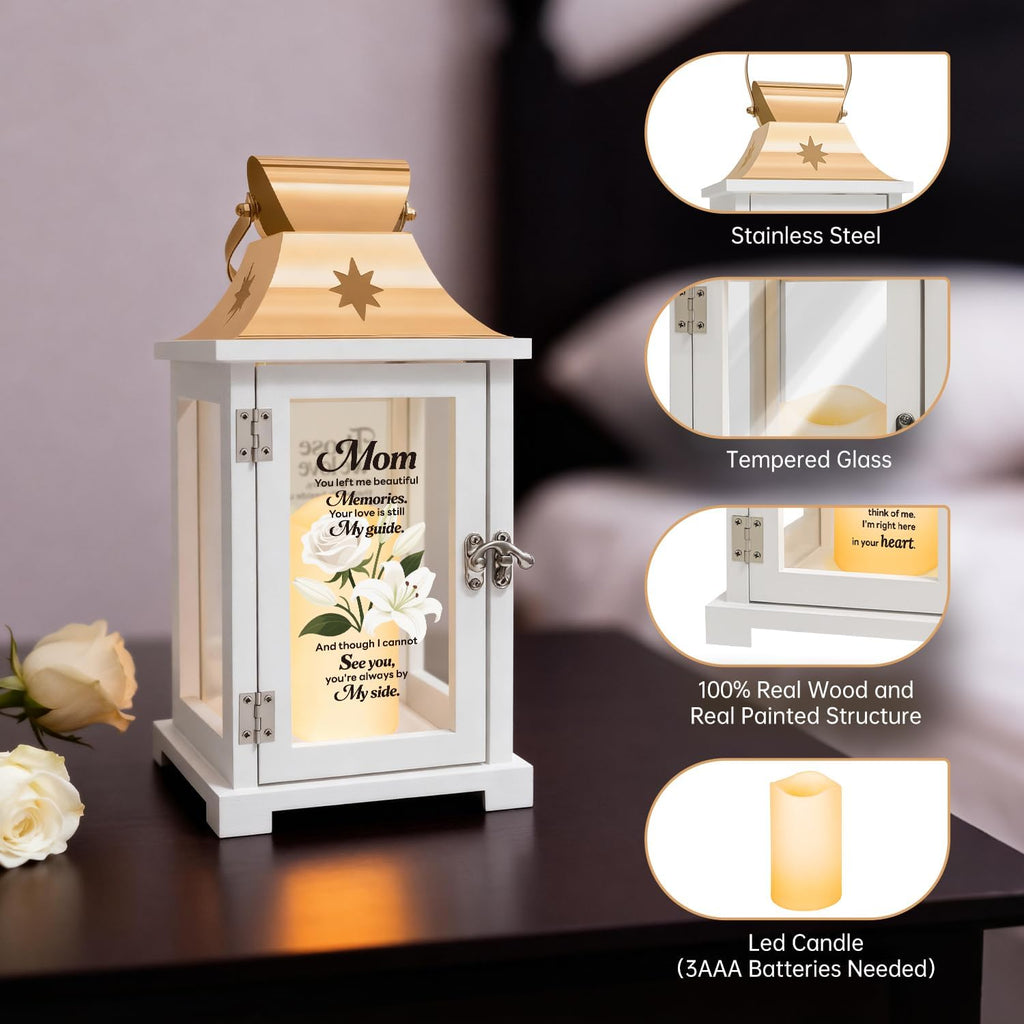 Memorial Lantern, Sympathy Gifts for Loss of Mom, Memorial Gifts, Bereavement Gifts, Celebration of Life, Funeral Lantern for Loss of Mom