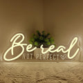 be real not perfect neon sign for wall, main product view