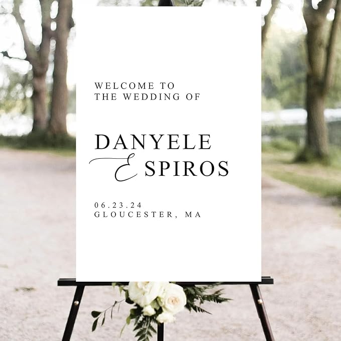 Modern Simple Wedding Welcome Signs, Customized Wedding Welcome Sign, Custom Wedding Welcome Sign