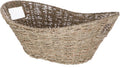 Oval Natural Seagrass Storage Basket with Cut-Out Handles