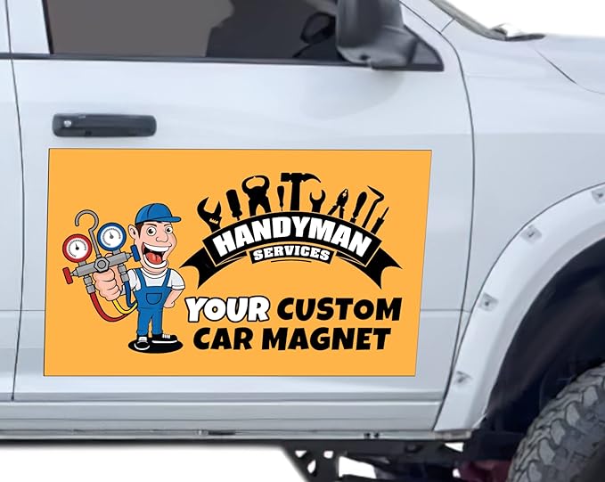 Custom Car Magnet Sign | Personalized Logo for Your Car Van Truck | Advertise Your Business | Large Size |Professionally Printed