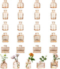Glasseam Mini Bud Vases for Centerpieces: Clear Small Flower Vase Set of 20 Cute Tiny Glass Table Centerpieces Modern Wedding Birthday Party Baby Shower Dining Room Decoration Champagne