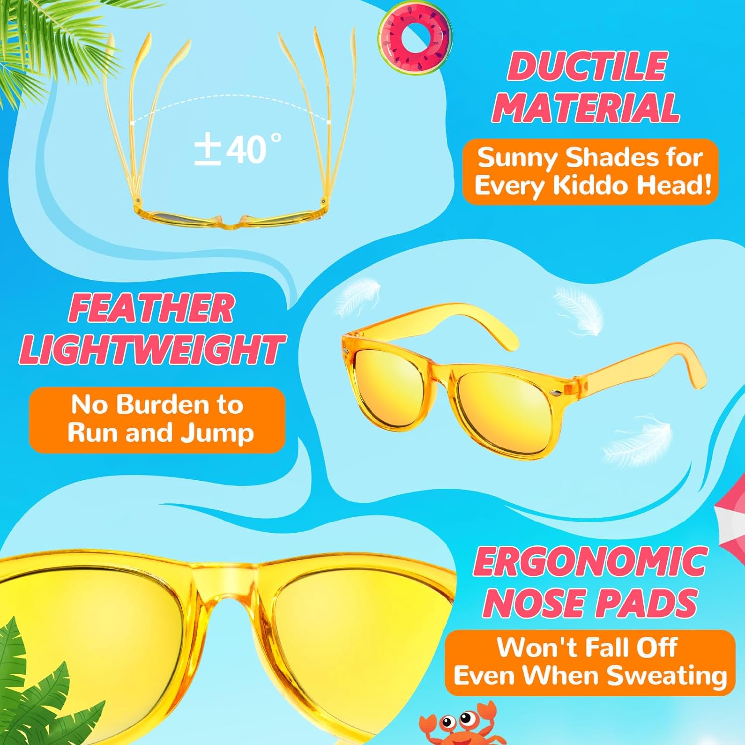 Kids Sunglasses Bulk Party Favors - 24Packs Boys Girls Sunglasses for Kids Age 3-8, Neon Sunglass with UV400 Protection, Goodie Bags Stuffers for Kid Birthday Party Supplies, End of Year Student Gifts