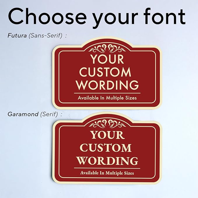 Custom Decorative Outdoor Metal Sign - Personalized Aluminum Driveway Sign, Waterproof, Made In USA - Design 1 Red Brick 10x7 In