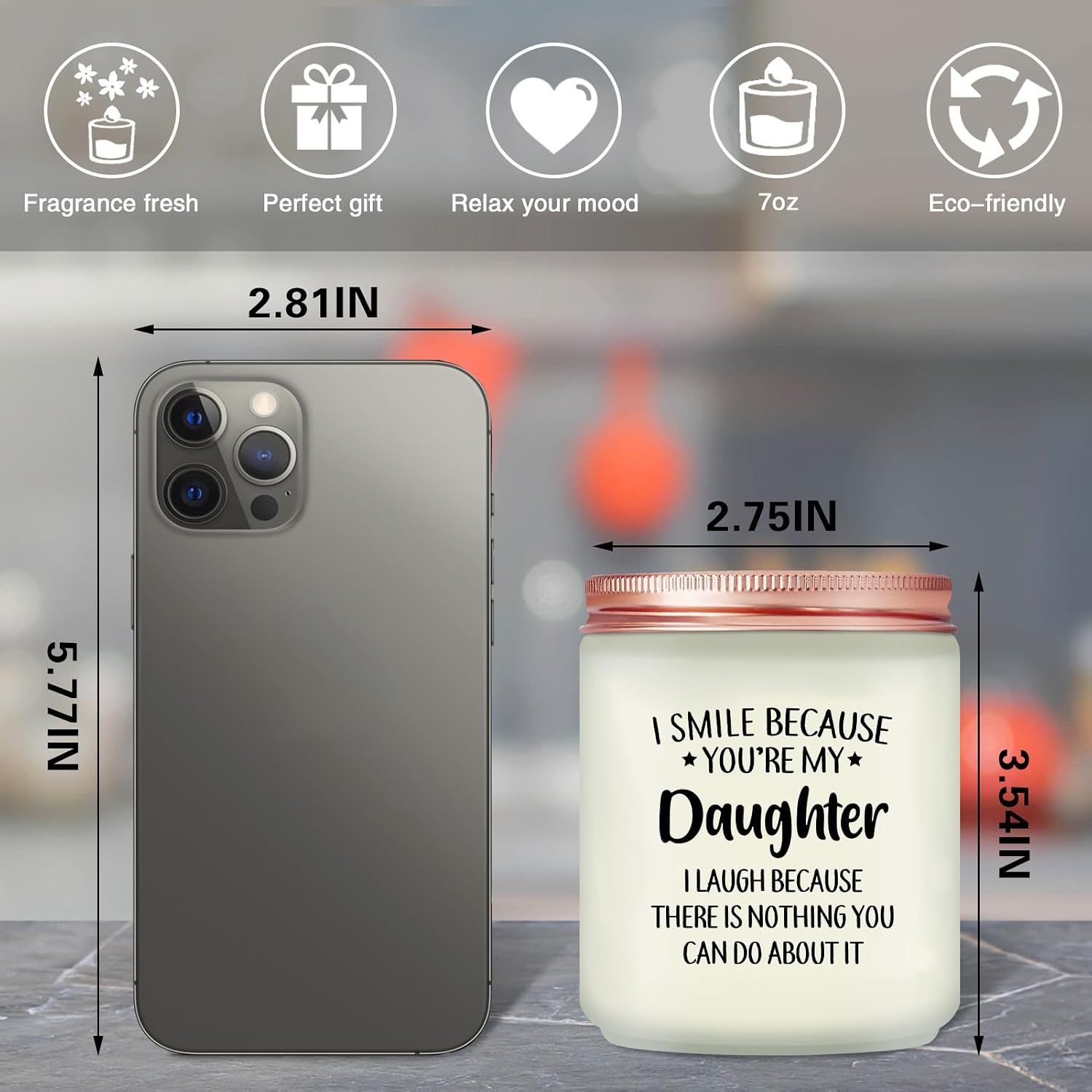 Maybeone Mothers Day Daughter Gifts from Mom Dad - Valentines Day Christmas Birthday Gifts for Daughters - Lavender Scented Candle