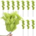 Thiccywoov 10 Pcs Lime Green Furry Christmas Tree Picks Topper Glitter Curly Berry Ornaments Lime Fake Christmas Decorations Candy Picks for Tree Wreath Crafts Vase Filler Home (Classic)