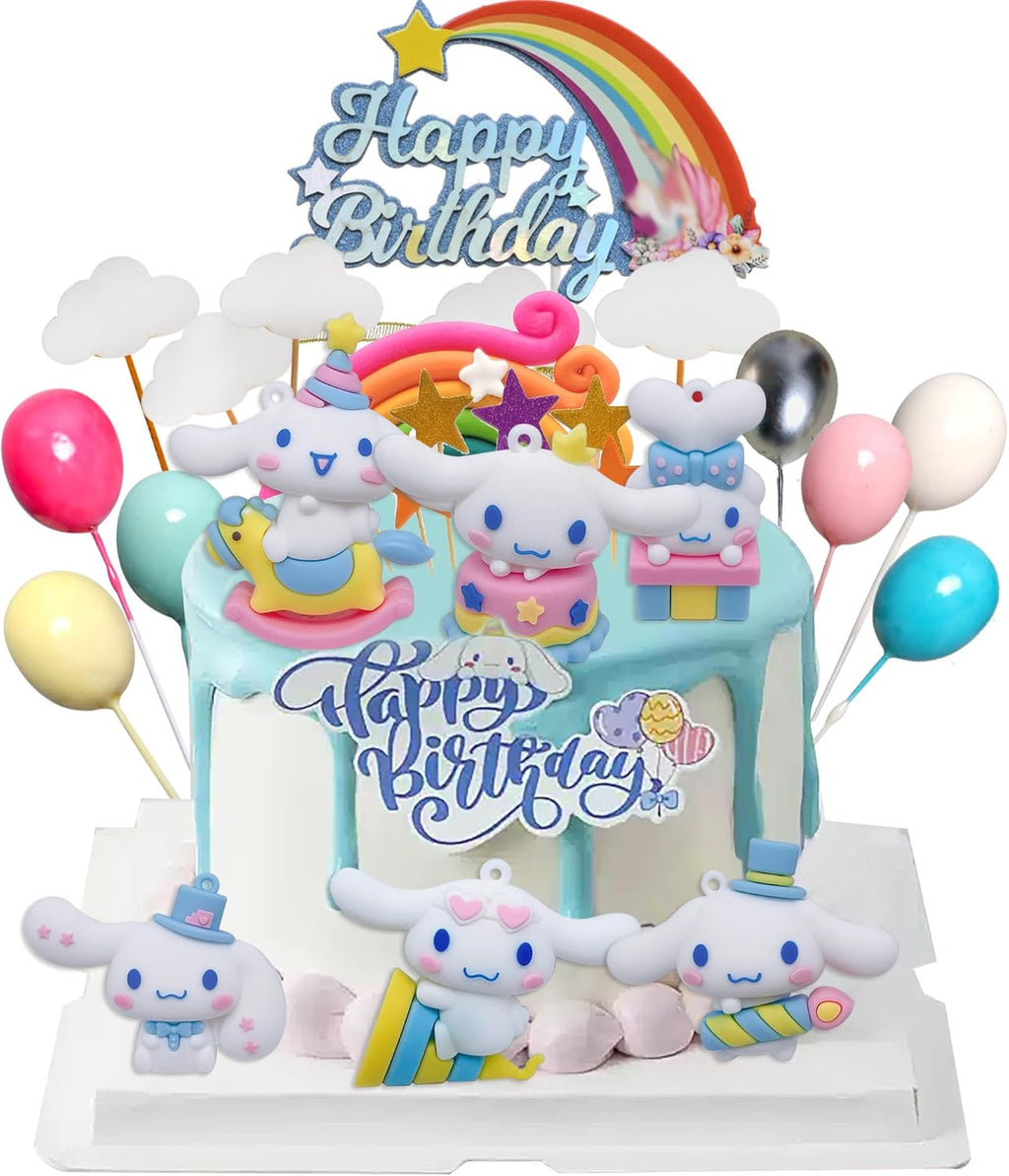 30Pcs Cute Cake Topper, Birthday Cake Decorations Figures Set for Theme Birthday Party Decorations (Pink)