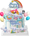 30Pcs Cute Cake Topper, Birthday Cake Decorations Figures Set for Theme Birthday Party Decorations (Pink)