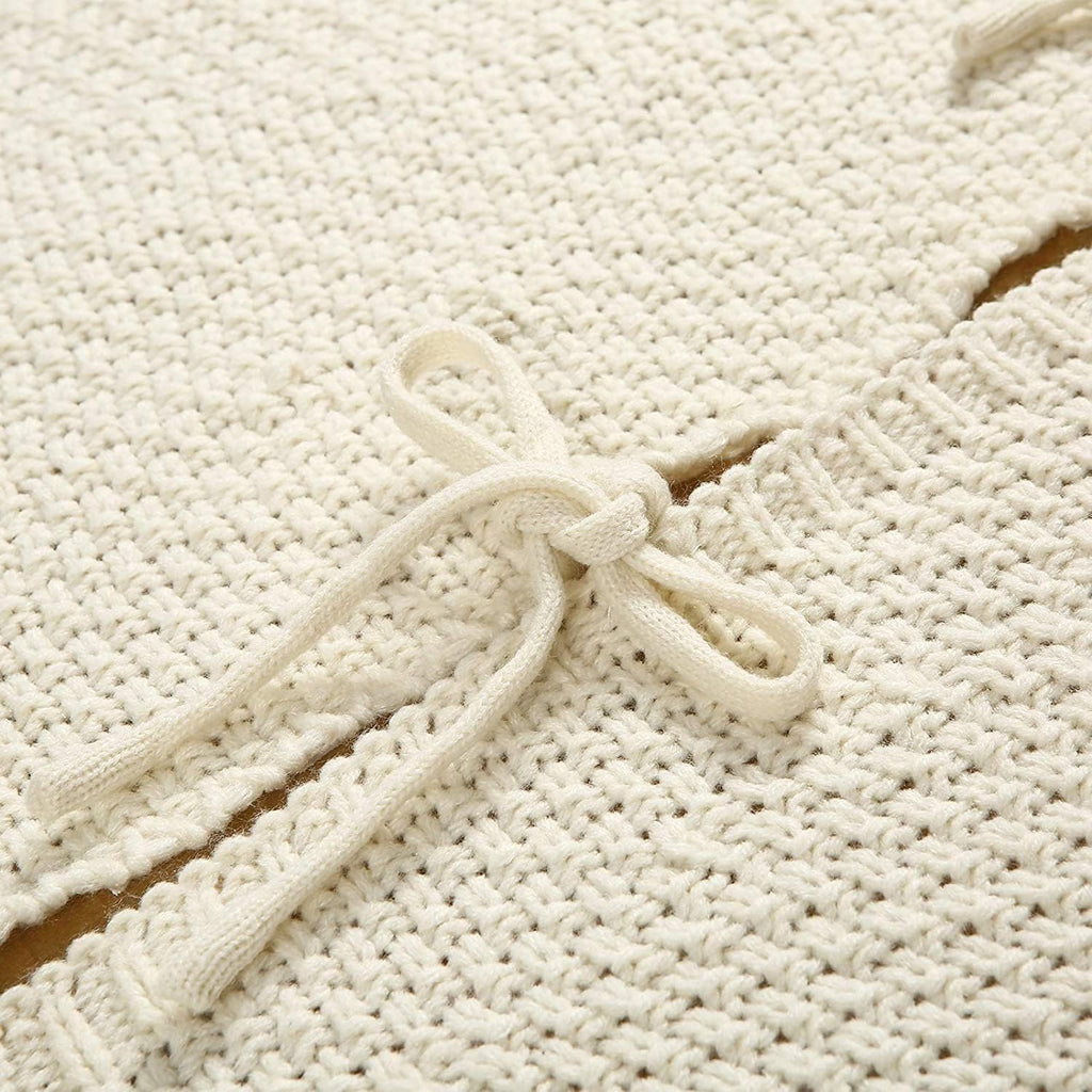 Sattiyrch Knit Christmas Tree Skirt,Luxury Cable Knitted Thick Rustic Xmas Tree Decoration (Cream, 36")