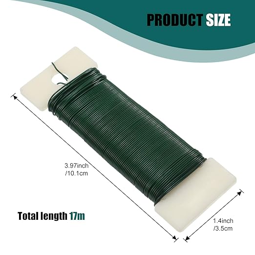 6 Rolls 112 Yards Floral Flexible Paddle Wire Floral Bind Wire for Crafts, Christmas Garland and Flower Arrangements DIY Craft, Christmas Holiday Decoration(Green)