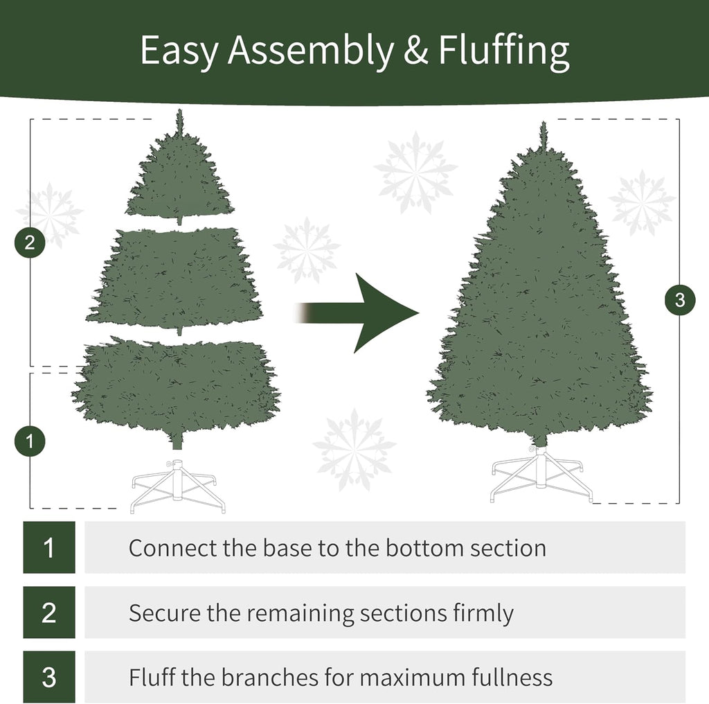 puleo international 7.5ft pre-lit teton pine christmas tree on a desk or shelf