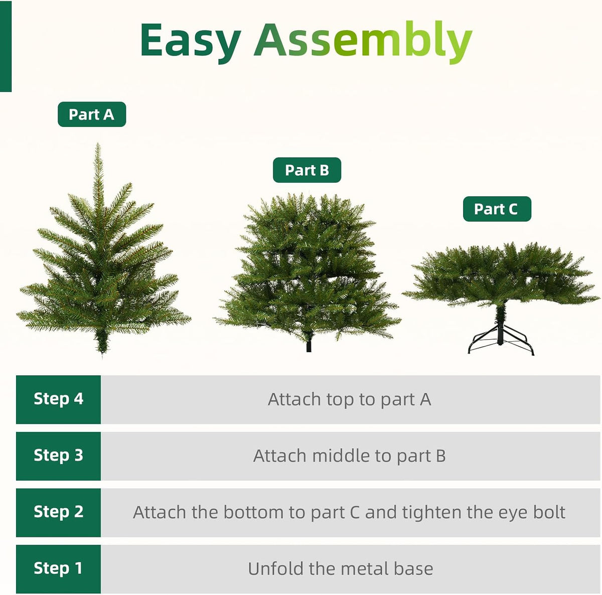 6.5ft unlit christmas tree green, dunhill fir artificial showing dimensions