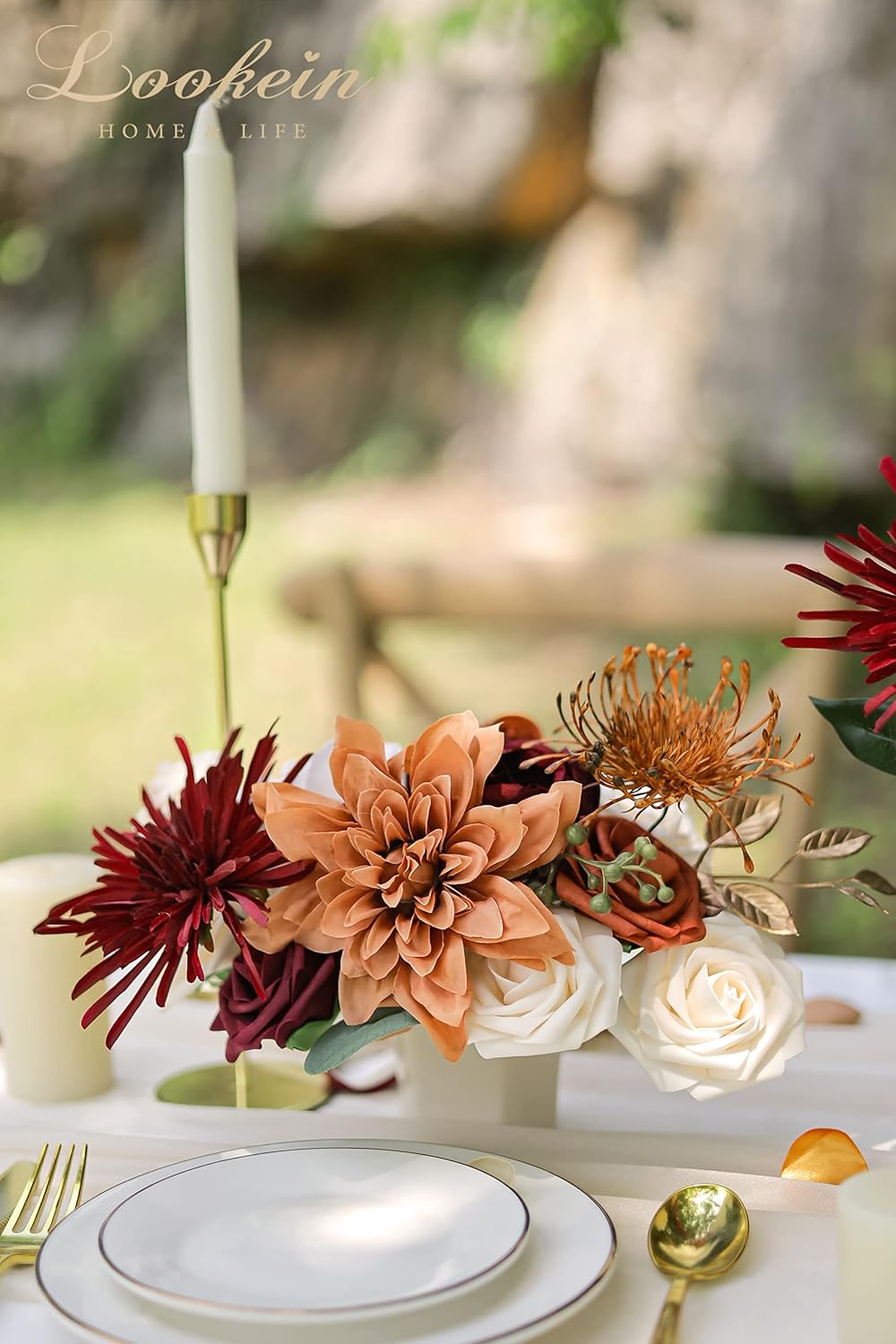 lookein artificial flowers for diy wedding decoration bridal, package contents