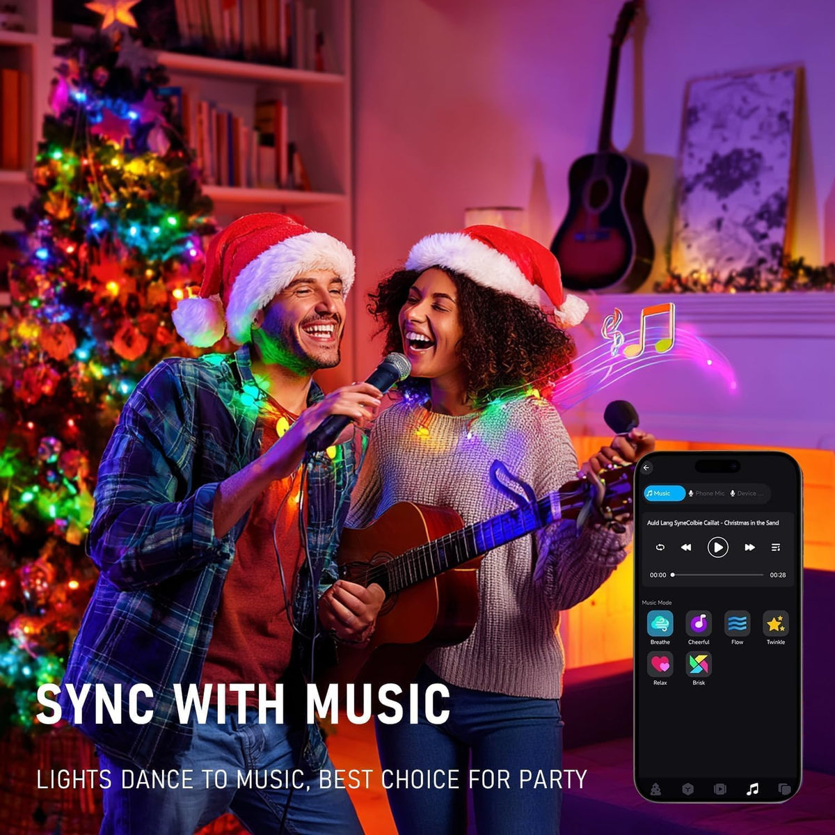 TW SHINE Smart Christmas Lights, 300 LED 98.5FT Color Changing Halloween Stri...