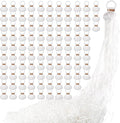 No Mess Streamers 100pack, White Confetti Poppers,Hand Throw Party Poppers No Mess for Birthday, Graduation, Wedding Send Off, Engagement Party Favors（White 100Pack）