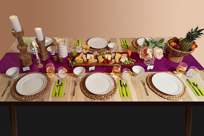 American Homestead Paper Table Runner Roll - 78 ft. Disposable Linen-Like Table Cover Roll - 20 Perforated Table Runners (16" x 48") for Parties, Weddings, and Events - Kiwi Green