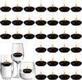Nuanchu 30 Pcs Black Floating Candles Centerpieces Bulk 1.5 Inch Small Unscented Votive Floating Candles Decoration for Wedding Anniversary Holiday Party Gifts Home Pool Decor