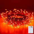 Minetom Fairy Lights Battery Operated, String Lights Waterproof Silver Wire 5 Feet 60 Led Firecracker Starry Lights for DIY Wreath Home Party Bedroom Mason Jar Indoor Halloween Decoration, Orange