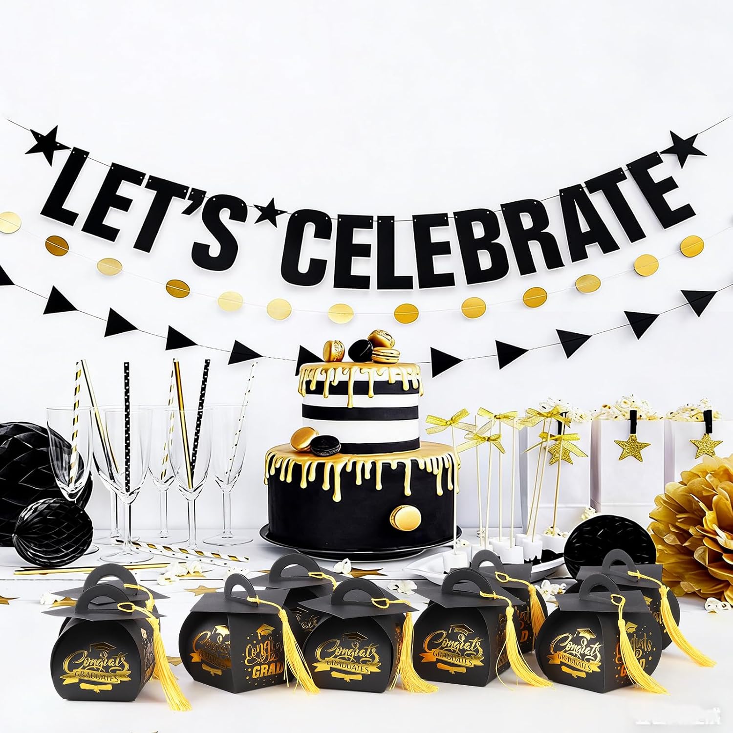 32 Pcs Graduation cap gift box Graduation party favors mini cap candy boxes Class of 2026 Grad hat favor boxes for Graduation party decoration supplies