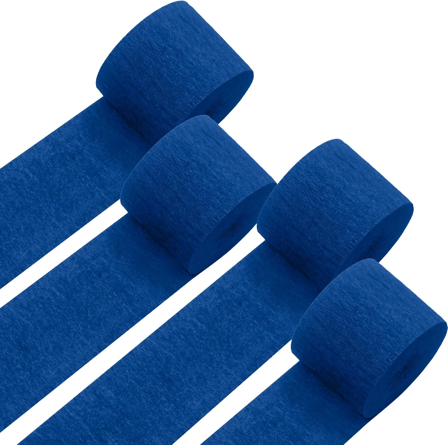 patypire Navy Blue Crepe Paper Streamers 4 Rolls 328ft, Pack of Party Streamers for Party Decorations, Crepe Paper for Birthday, Baby Shower, Wedding Party Decorations (1.8 Inch x 82 Ft/Roll)