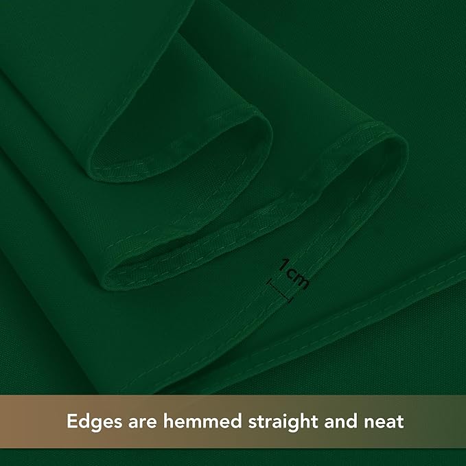 sancua Square Tablecloths 54x54 Inch Hunter Green, 2 Pack - Fabric Table Cloth for Square or Round Tables, Washable Polyester Table Cover for Christmas Dinner, Holiday Party, Display Tables